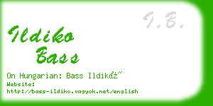 ildiko bass business card